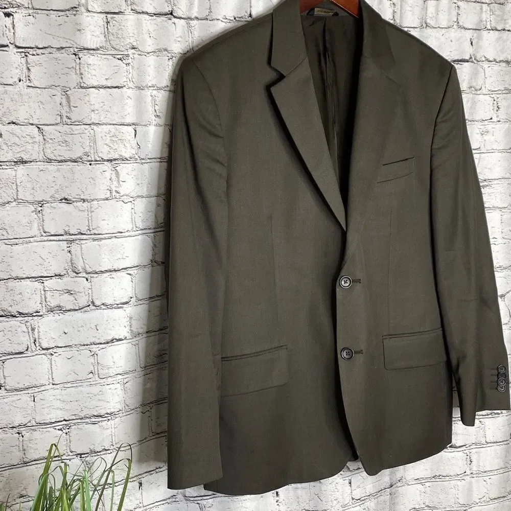 Banana Republic Men's 2 Button Blazer Sport Coat V-Neck Long Sleeve Brown Size 4